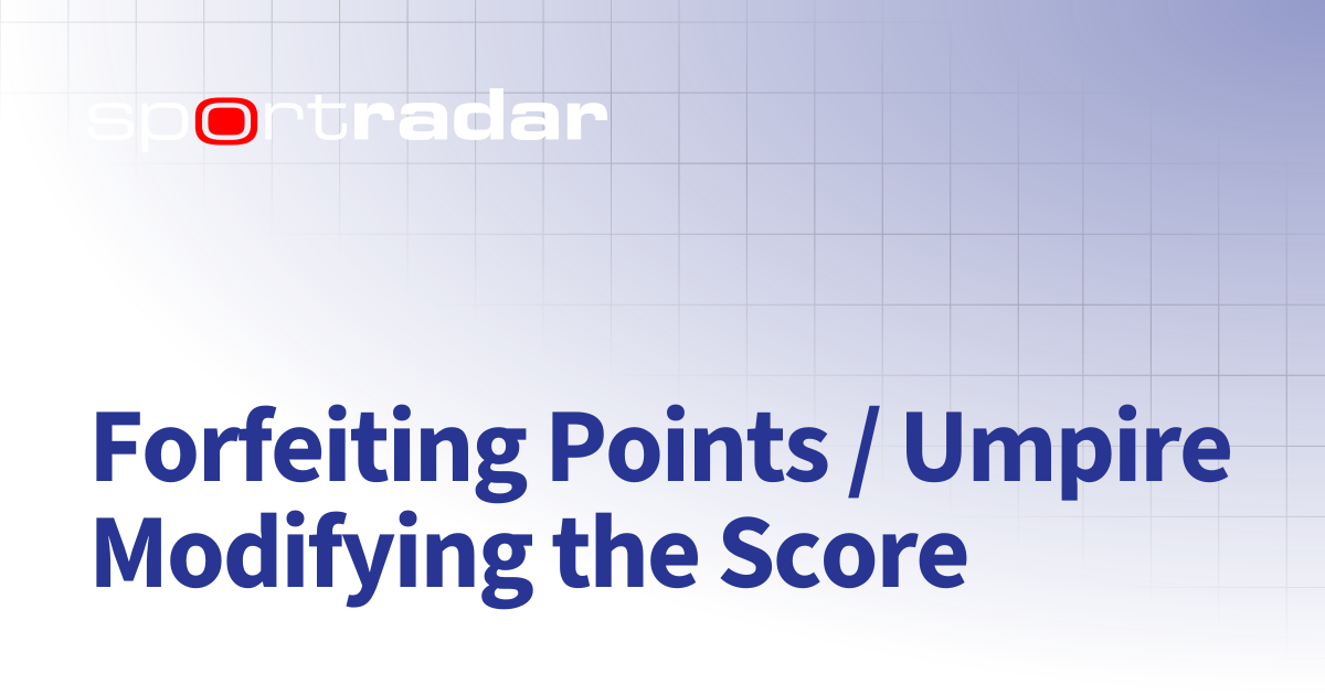 Forfeiting Points / Umpire Modifying the Score | Tennis | Customer ...
